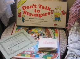 Dont Talk To Strangers Board Game By Apple Street Etsy Talk To Strangers Family Safety Plan Board Games