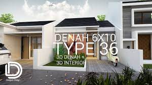Desain rumah type 36 🏡 kalau rezekinya baru cukup untuk beli rumah type 36, nggak masalah. Denah Rumah Type 36 Luas Lahan 6x10m Youtube