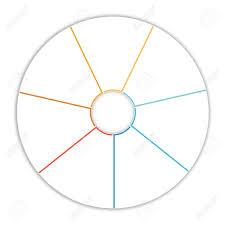 Template Infographic Pie Chart Diagram Data 7 Options For Text