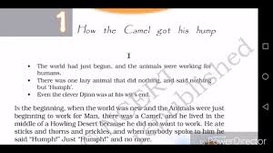 The camel's hump is an ugly lump which well you may see at the zoo; Ch 1 How The Camel Got His Hump English Class 8 Hindi Translation Youtube
