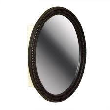 Product title gymax bathroom mirror cabinet wall mounted medicine storage adjustable shelf brown average rating: Oval Medicine Cabinets Bathroom Storage The Home Depot