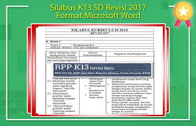 Check spelling or type a new query. Silabus K13 Sd Revisi 2017 Format Microsoft Word Rpp K13