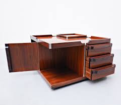 Square darian coffee table with storage. Italian Square Storage Coffee Table In Rosewood 1960s 161726