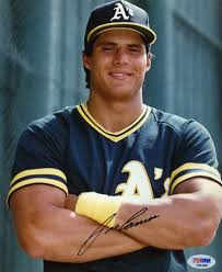 Jose canseco, not known for his glove, drifts back toward the warning track and. Jose Canseco Psa Autographfacts