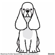 Black And White Spaniel Cartoon American Cocker Spaniel Dog Cartoon Cutout Zazzle Com American Cocker Spaniel Cocker Spaniel Cartoon Dog