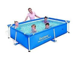 Rectangular Splash Frame Swimming Pool 94x59x23 Inches Kids Family Easy Set Up Rectangular Swimming Pools Children Swimming Pool Square Pool