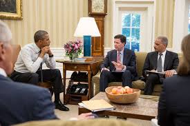 President Barack Obama Receives An Update On The Washington Navy Yard Shootings Investigation From Fbi Director James Comey Obama Fbi Director James Comey Fbi