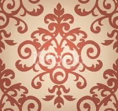 Vector footage of a seamless damask pattern. Damask Floral Pattern The Wallpaper In Baroque Style Seamless Clipart Image