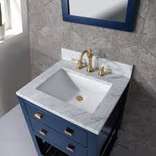 Check spelling or type a new query. Water Creation Madalyn 24 In W Bath Vanity In Monarch Blue With Marble Vanity Top In Carrara White With White Basin S Ma24a 0600mb The Home Depot Single Sink Bathroom Vanity Bathroom Sink