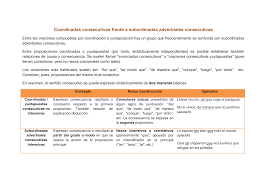 Los hay de varios tipos. Coordinadas Consecutivas Y Adverbiales Consecutivas