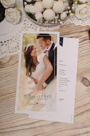 Schlichte Danksagung Zur Hochzeit In Weiss Blau Mit Foto Karte Hochzeit Fotobuch Hochzeit Danksagung Hochzeit