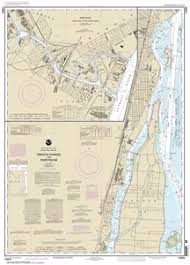 14854 detroit river trenton channel and river rouge nautical chart