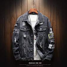 Men's denim coats & jackets. Mens Jackets And Coats Black Holes Denim Coats New Fashion Men Spring Autumn Loose Casual Jean Jackets Outwear Denim Jackets Buy Casual Jean Jackets Outwear Denim Jackets Black Holes Denim Coats Men Denim