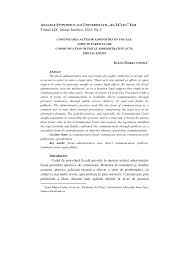 693 din 26 decembrie 2007. Pdf Comunicarea Actelor Administrativ Fiscale Aspecte Particulare Ioana Maria Costea
