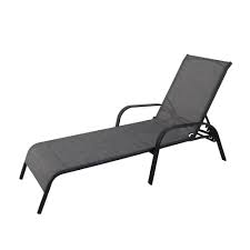 Mainstays Heritage Outdoor Patio Steel Stacking Lounger 1 Person Black Frame And Grey Sling Walmart Com In 2020 Lounger Outdoor Patio Patio Loungers