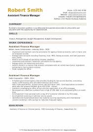 In order to attract financial managers that best matches your needs, it is very important to write a clear and precise financial manager job description. Assistant Finance Manager Resume Samples Qwikresume