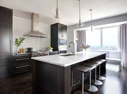 Dark floors, gray walls, white trim. Pin On Kitchen