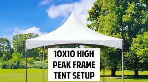 10 x 10 hp frame tent on the beach. 10x10 High Peak Frame Tent Setup Youtube