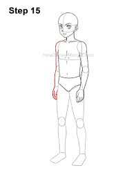 How to draw an anime body wikihow. How To Draw A Manga Boy Body 3 4 View Step By Step Pictures How 2 Draw Manga