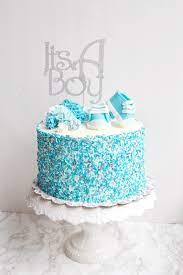 A Boy Baby Shower How To Dye Your Own Sprinkles The Busy Spatula Baby Shower Cakes For Boys Pastel Baby Shower Baby Boy Cakes