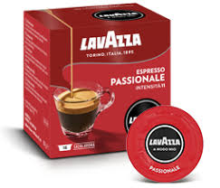 Un distributore automatico che permette di scegliere il proprio caffè tra capsule blue e grani. Lavazza A Modo Mio Ivs France