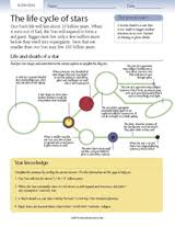 Use the graph to identify which type of stars are the biggest with the highest temperature. Activities The Life Cycle Of Stars Printable Grades 3 6 Teachervision