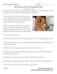 Check spelling or type a new query. Reading Comprehension Worksheet 10 Tips For A Germ Free School Year