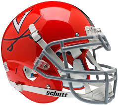 Virginia Cavaliers Authentic Schutt Xp Full Size Helmet Orange W St By Schutt Game Day Treasures Football Helmets Football College Football Helmets