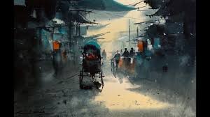 How to paint watercolor urban by javid tabatabaei. Watercolor Painting Demo By Javid Tabatabaei Youtube