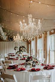 Crystal Chandeliers Gold And Red Wedding Colors And White Round Reception Tables Perfect Red Wedding Decorations Red Wedding Theme Gold And Burgundy Wedding