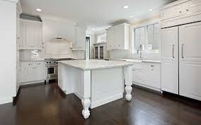 Often found in traditional kitchen designs an antique cabinet design is timeless and highly sought after. Cabinetland On Twitter Wood And White All White Cabinets And Countertops Look Great With Dark Hardwood Floors Check Out This New Kitchen Https T Co Refxepaj6j Cabinetdesign Https T Co Lthe3t6kyu