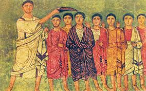 How much time passed after david was anointed and the killing of goliath is not clear. File Dura Synagogue Wc3 David Anointed By Samuel Jpg Wikimedia Commons