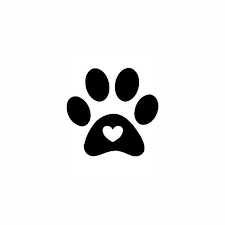 Black And White Paw Print Icon Paw Print Stamp Mini Rubber Stamp Dog Paw Stamp Cat Paw Stamp Paw Print With Love Heart Pet Owner Gift Love Pets Paw Stamp Minis12 Pet Owners Gifts Dog Icon Pawprint