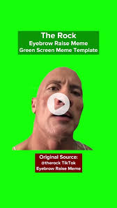 The Rock Eyebrow Raise (Green Screen) – CreatorSet