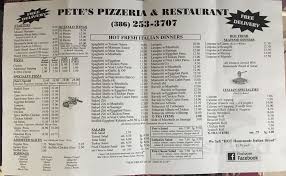 Order your delivery or carryout meal online today! Pete S Pizza Menu In Daytona Beach Florida Usa