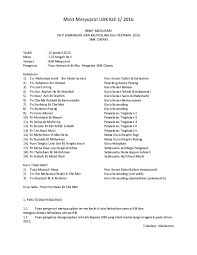 Mengurus program dan aktiviti kaunseling dengan cekap dan berkesan. Doc Minit Mesyuarat Ubk Kali 1 2016 Salihin Daud Academia Edu