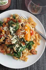 Rustic Pasta With Chicken Sausage And Spinach Cooking Chat Recipe Pasta Recipes Healthy Chicken Recipes Chicken Sausage Pasta
