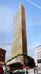 This Wooden Skyscraper In Stockholm Will Be Built With A New Technology Wooden Skyscraper Skyscraper Architecture Skyscraper