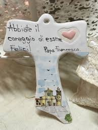 Bomboniera Tau Ceramica Chiesa Dipinta E Frase Papa Etsy Bomboniera Regali Per La Prima Comunione Bomboniere Fai Da Te