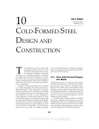 Cold Formed Steel Design And Construction Steel Structure