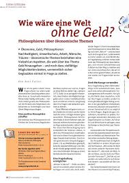 Wie Ware Eine Welt Ohne Geld Philosophieren Uber Okonomische Themen Verlage Der Westermann Gruppe