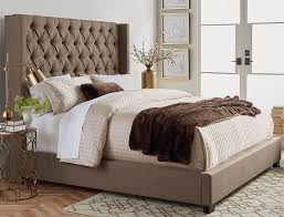 The sara upholstered bed by brookside combinesthe sara upholstered bed by brookside combines functional durability and timeless style to bring you a beautiful bed for any. Westerly Brown Upholstered King Bed Set The Furniture Mart