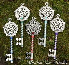 Check spelling or type a new query. Triquetra Pentacle Key Pendant Celtic Knot Wicca Elemental Key Pentacle Triquetra Wiccan Jewelry