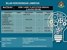 Jawatan kosong terkini maxis 2012. Jawatan Kosong Sime Darby Jabatan Tenaga Kerja Perak Facebook