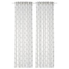 Reidunn Curtains 1 Pair White Gray 57x98 Ikea Curtains Curtains With Blinds Curtains Without Sewing