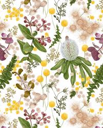 Mirellabruno Botanical Wallpaper Animal Mural Australian Native Flowers