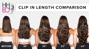 clip in hair extensions length guide hheo