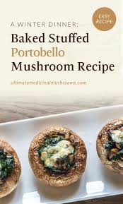 Giant portobello mushrooms are stuffed with a savory combination of pepperoni, spinach, parmesan cheese, and mozzarella cheese. A Winter Dinner Baked And Stuffed Portobello Mushroom Recipe Umm