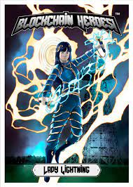 Lady Lightning Hero Blockchain Bitcoin Transaction