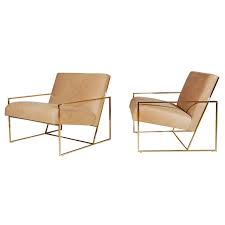 Brass Thin Frame Chairs Leather Lounge Chair Modern Lounge Chairs Furniture